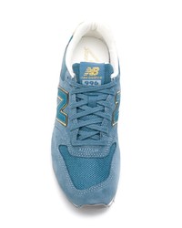 Женские голубые замшевые низкие кеды от New Balance
