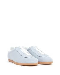 Мужские голубые замшевые низкие кеды от Maison Margiela