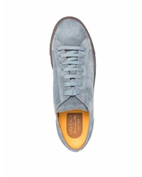 Мужские голубые замшевые низкие кеды от Doucal's