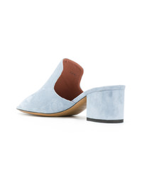 Голубые замшевые сабо от Bally