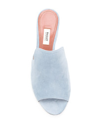 Голубые замшевые сабо от Bally