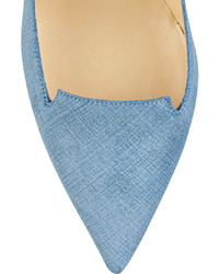 Голубые замшевые туфли от Jimmy Choo