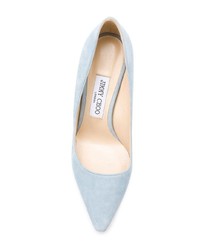 Голубые замшевые туфли от Jimmy Choo