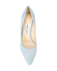 Голубые замшевые туфли от Jimmy Choo