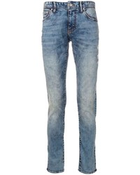 Мужские голубые зауженные джинсы от Armani Exchange