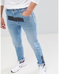 Мужские голубые зауженные джинсы от ASOS DESIGN
