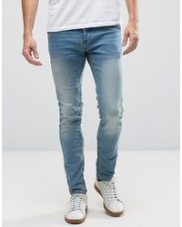 Мужские голубые зауженные джинсы от Blend of America