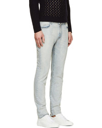 Мужские голубые зауженные джинсы от Maison Margiela