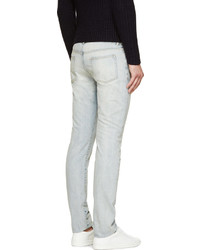 Мужские голубые зауженные джинсы от Maison Margiela