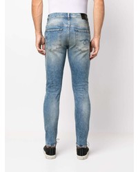 Мужские голубые зауженные джинсы от R13