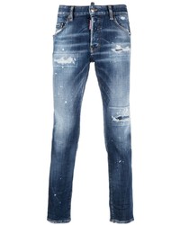 Мужские голубые зауженные джинсы от DSQUARED2