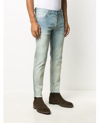 Мужские голубые зауженные джинсы от Givenchy