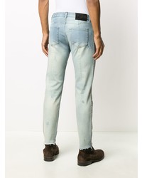 Мужские голубые зауженные джинсы от Givenchy