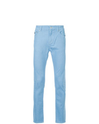 Мужские голубые зауженные джинсы от Loveless