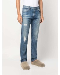Мужские голубые зауженные джинсы от Levi's