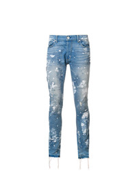 Мужские голубые зауженные джинсы от Mr. Completely