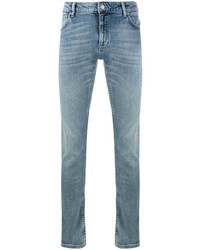 Мужские голубые зауженные джинсы от Nudie Jeans