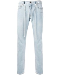 Мужские голубые зауженные джинсы от Off-White