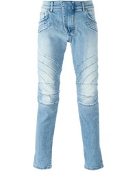 Мужские голубые зауженные джинсы от Pierre Balmain