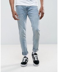 Мужские голубые зауженные джинсы от Pull&Bear