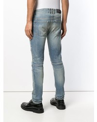 Мужские голубые зауженные джинсы от Balmain