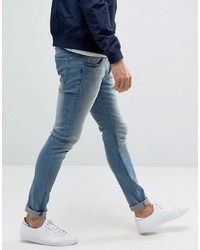 Мужские голубые зауженные джинсы от Brave Soul