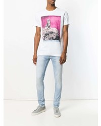 Мужские голубые зауженные джинсы от Versace Jeans