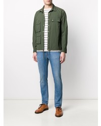 Мужские голубые зауженные джинсы от Fay