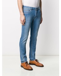 Мужские голубые зауженные джинсы от Fay