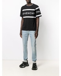 Мужские голубые зауженные джинсы от Givenchy