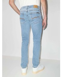 Мужские голубые зауженные джинсы от Nudie Jeans