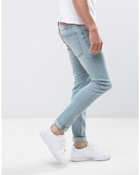 Мужские голубые зауженные джинсы от Cheap Monday