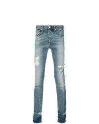 Мужские голубые зауженные джинсы от Unravel Project