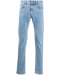 Мужские голубые зауженные джинсы от Versace