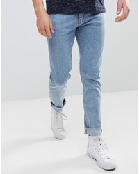 Мужские голубые зауженные джинсы от Weekday