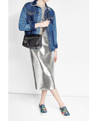 Голубые кеды с украшением