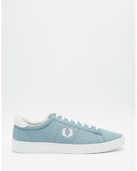 Мужские голубые кеды от Fred Perry