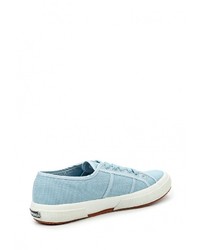 Женские голубые кеды от Superga