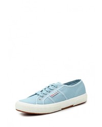 Женские голубые кеды от Superga