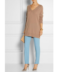 Женские голубые классические брюки от Rochas