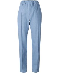 Женские голубые классические брюки от JULIEN DAVID