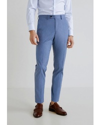 Мужские голубые классические брюки от Mango Man