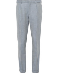 Мужские голубые классические брюки от Prada