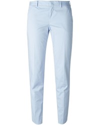Женские голубые классические брюки от Pt01