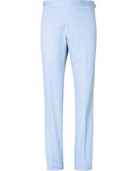 Мужские голубые классические брюки от Richard James