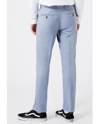 Мужские голубые классические брюки от Topman