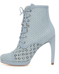 Голубые кожаные ботильоны от Zimmermann