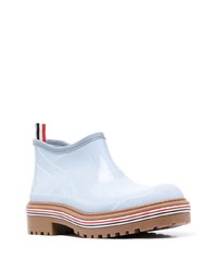 Мужские голубые кожаные ботинки челси от Thom Browne