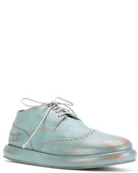 Голубые кожаные броги от Marsèll