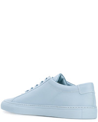 Мужские голубые кожаные кеды от Common Projects